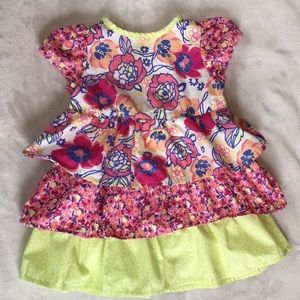 Hanna Anderson floral ruffle dress sz 80